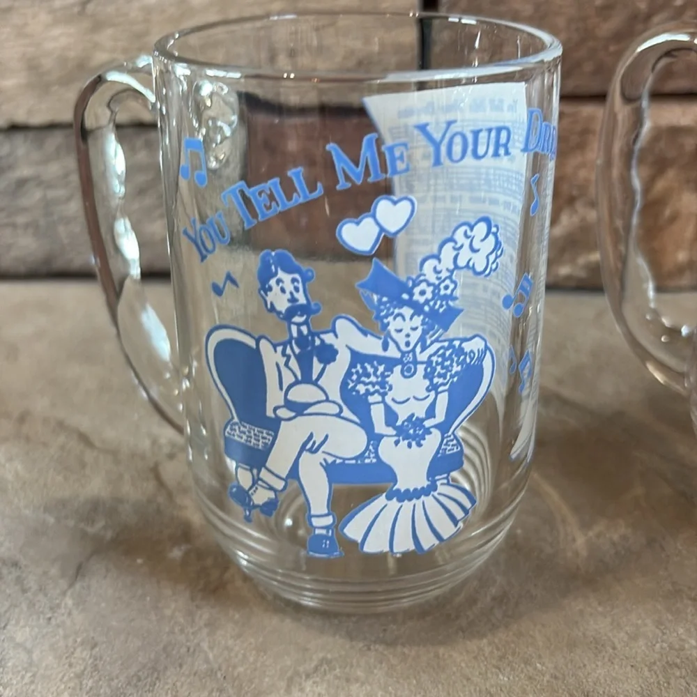Vintage 1950s Hazel Atlas collectors glass mugs